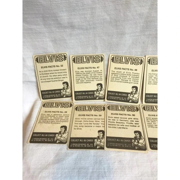 Vintage Elvis Presley Cards Collection 1978 10 cards Lot - Picture 5 of 6